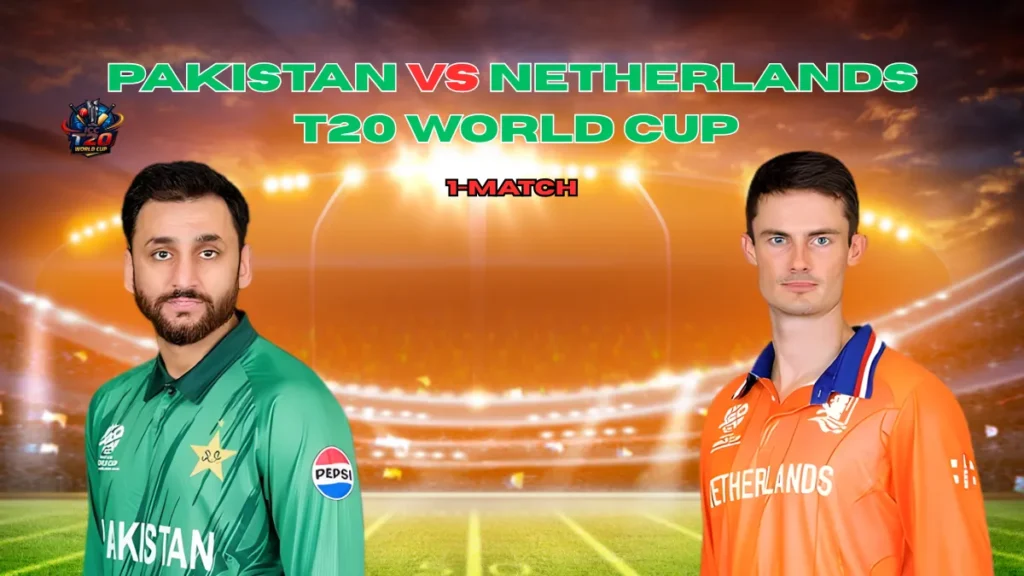 Pakistan vs Netherlands T20 World Cup Scorecard